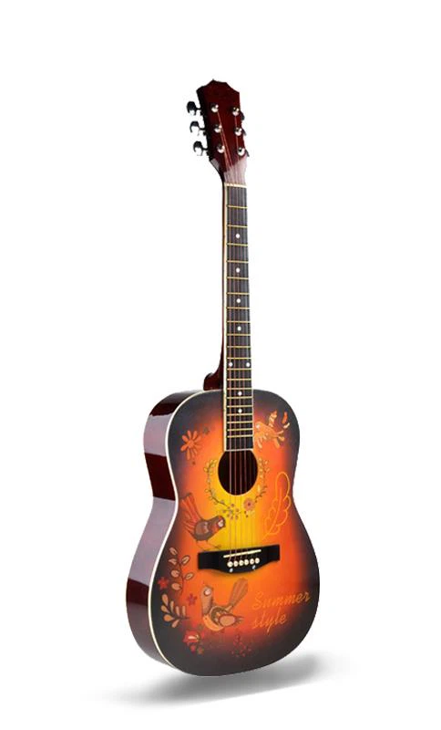 Decal Design 36'' Small Travel Acoustic Guitar For Children Kid