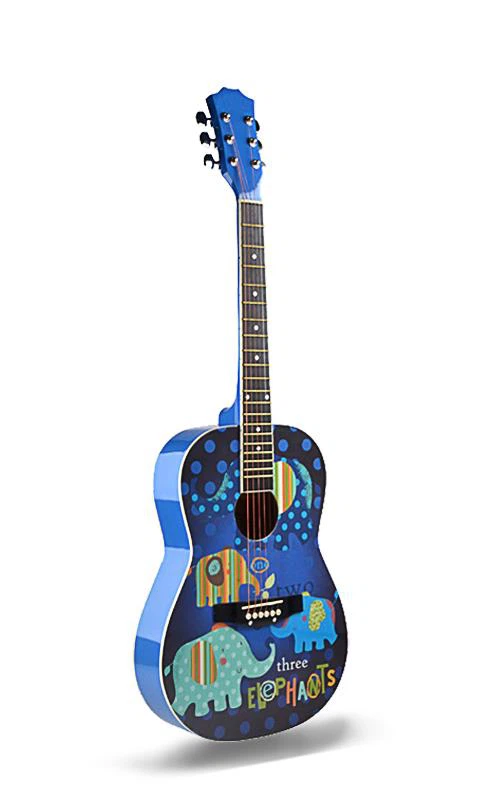 Decal Design 36'' Small Travel Acoustic Guitar For Children Kid